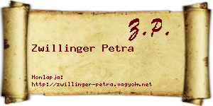Zwillinger Petra névjegykártya